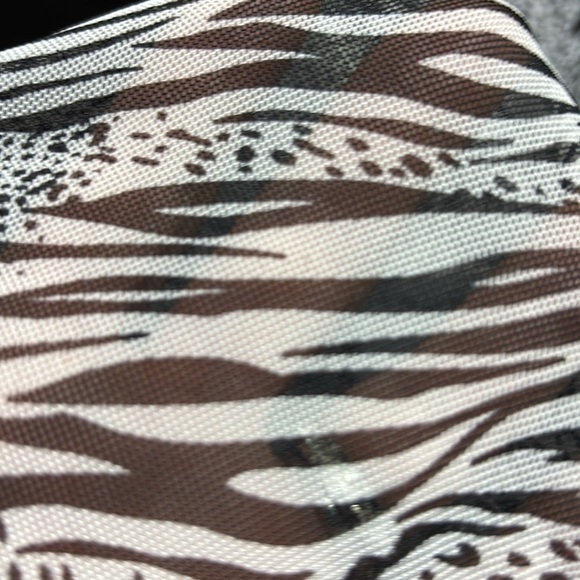 Jordan Taylor Wide Leg,animal skin pattern,elastic/tie waist,sheer,coverup pants - Picture 5 of 10